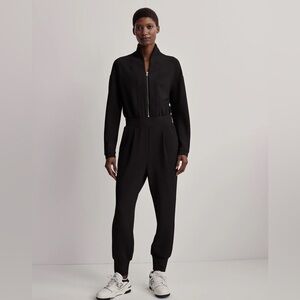 NWOT VARLEY TALIA JUMPSUIT MEDIUM DoubleSoft Black Pants Long Sleeve